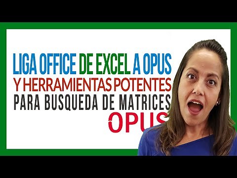 Presupuestos en OPUS 20 y la liga con Office | Arq. Everardo López