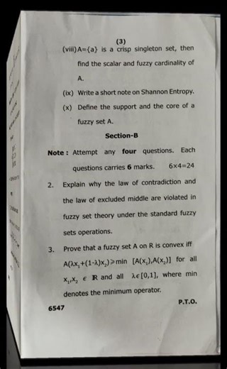#fuzzy sets#MSc first semester#question paper RMLAU #2025 to 26