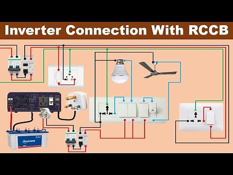 RCCB connection with Inverter in Hind | inverter connection | RCCB wiring | electrical technician