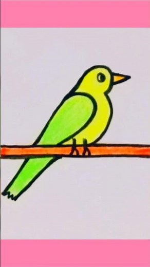How to draw a bird|drawing with number 2