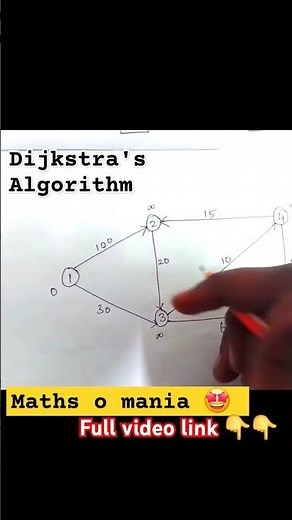 Dijkstra's Algorithm in Tamil #shorts #graphtheory #discrete_mathematics #network #datastructures