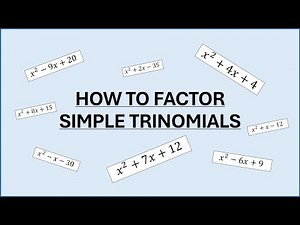 Simple Trinomial Factoring Explained — Step-by-Step for Beginners! (Lesson 1)