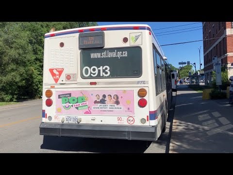 STL Bus # 0913 Loud Ride On The 744 Métro Côte-Vertu. (2009 Nova Bus LFS)