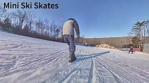 Mini Ski Skates, Mini Ski Shoes Adjusable Skiboards Attach to Skis Boots Snowskates Snowblades Skiboards for 30-38 Size Downhill Slopes Winter Sport