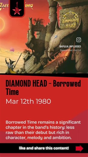 DIAMOND HEAD - Borrowed Time (1980) #diamondhead #heavymetal #nwobhm #metalreview #onthisday #metal