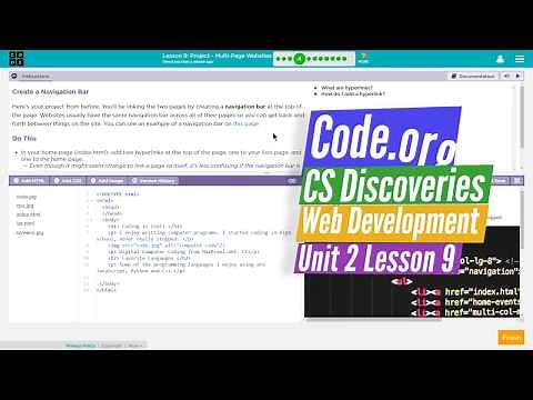 Multi-Page Websites Lesson 9.4 Tutorial with Answers - Code.org Web Development