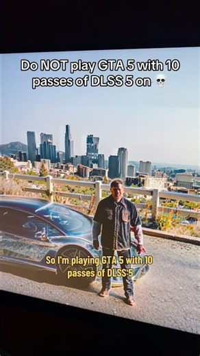 Do NOT play GTA 5 with 10 passes of DLSS 5 on 💀 #grandtheftauto #gta5 #gta6 #dlss5 #gaming #shorts