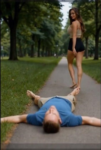 woman strangle man to death with her feet