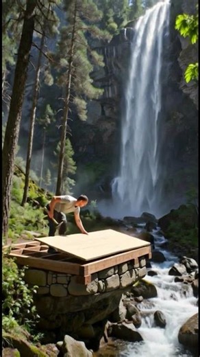 Building a Waterfall Near the House | Backyard Waterfall Construction | Satisfying Timelapse