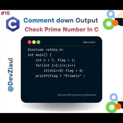 Check Prime Number in C | Simple Program for Beginners #shorts #cprogramming