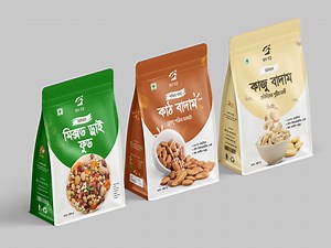 Premium Nut Pouch Packaging Design. - Mizarul Islam