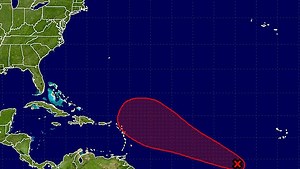 Potential tropical cyclone brewing in Atlantic Ocean