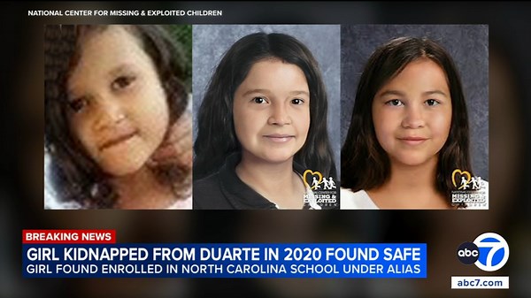 Duarte girl kidnapped in 2020 found safe in North Carolina