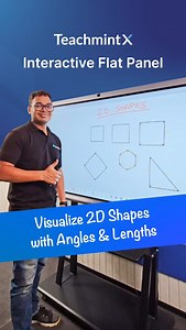Effortless 2D Shape Learning with Angles & Lengths on Teachmint’s Interactive Flat Panel! Draw, measure, and explore geometry seamlessly for dynamic and engaging lessons! Upgrade to Teachmint X Today! ✅ 3 years of on-site warranty ✅ Dedicated customer support ✅ Zero maintenance costs ✅ Trusted by over 20 million users ✅ Available in 65”, 75”, and 86” sizes 📞 Call 91-80-35073710 to get started! #InteractiveFlatPanel #InteractiveWhiteboard #Teachmint #EdTech #DigitalLearning #SmartClassroom | Tea