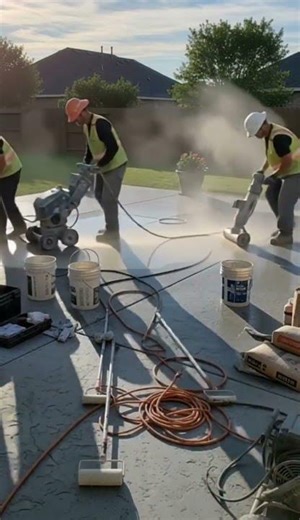 Backyard Epoxy Patio Makeover : Before & After