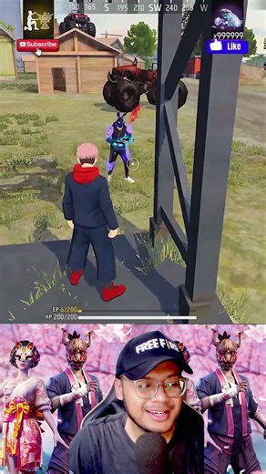 top global prank jujutsu kaisen free fire #ff #freefire #roblox #fishit