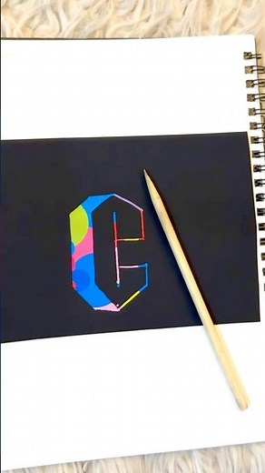 ✨ Magic Drawing of Letter C | Art Transformation ✨#Shorts #youtubeshorts #viralshorts #trending #yt