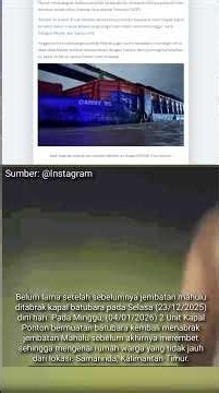 2 PONTON BATUBARA BERLAYAR"TENGAH MALAM" TABRAK JEMBATAN DAN RUMAH WARGA #shorts #viral #fyp #kaltim