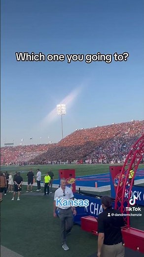 The border war of stadiums Kansas vs Missouri #ku #mu #kansas #mizzou #footballstadium #sec #big12