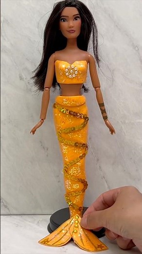 Clay DIY Barbie Mermaid #polymerclay #barbie #barbiecrafts