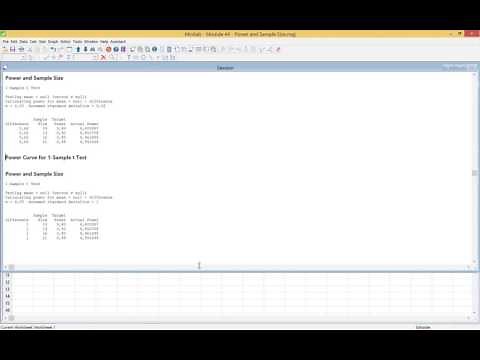 Video 44 - Minitab - Power and Sample Size - ESTIEM LSS Course