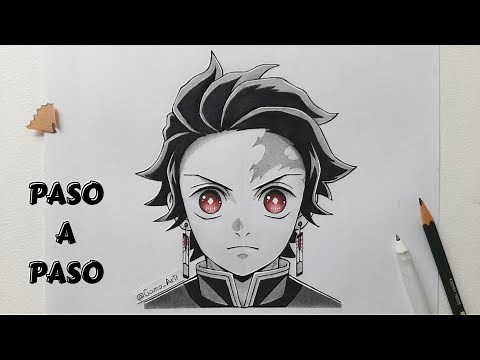 Como dibujar a TANJIRO KAMADO paso a paso | How to draw Tanjiro - Demon slayer