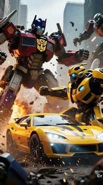 INTENSE Bumblebee Fighting Scenes in Gaming Transformer Shorts