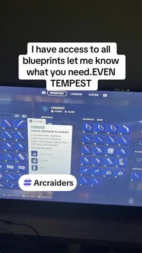 I have all arc raiders blueprints let me know who needs it!! #arcraiders #goop #blueprints #anvil