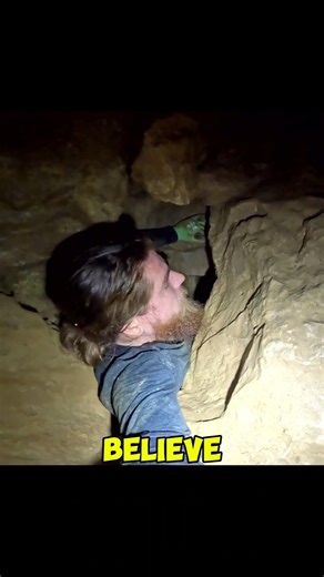 Sketchy hole opens leads to crystal covered wonderland! 😯 #caveexploring #caveexploration #caving