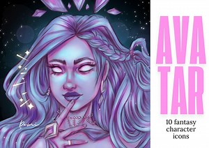 Avatar Set 01 - Fantasy Character Icons - Etsy UK