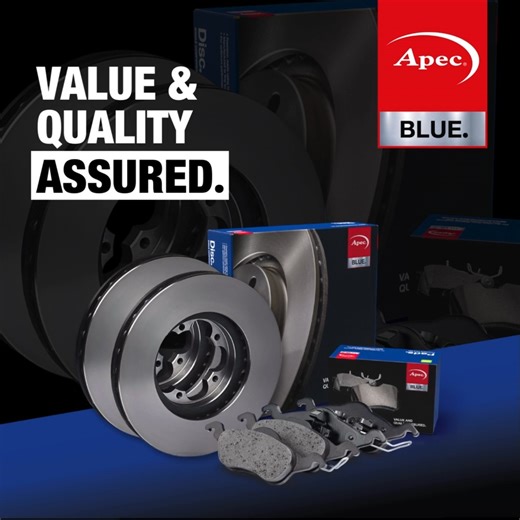 Looking for dependable braking at great value? Our Apec Blue Braking range offers discs and pads designed for consistent performance, with a 25-month/25,000 mile guarantee as standard. Affordable, reliable, and built to keep you safe on the road 🚗 Find out more about Apec Blue, visit the Apec website> https://bit.ly/4hqUrpN #ApecAutomotive #ApecBlue #Value&QualityAssured | Apec Automotive