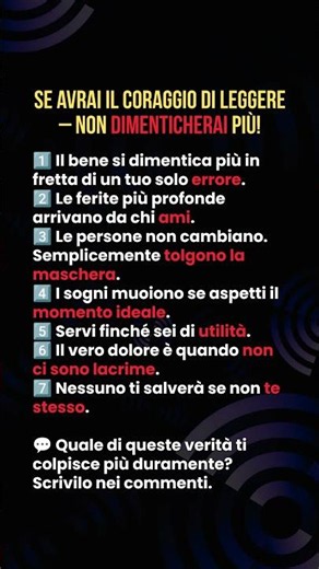 👁️ 7 verità che cambieranno la tua visione del mondo #frasi #motivazione #frasiprofonde