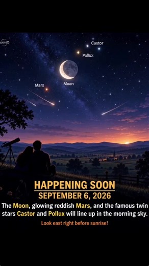 September 6, 2026 Moon Mars Castor Pollux Conjunction