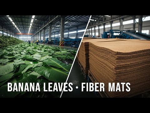Inside the Hypnotic Process of Transforming Fresh Banana Leaves into Industrial Fiber Mats