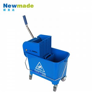 [Hot Item] Hospital Hotel Cleaning Trolleys Cart Plastic Mini Small Mop Squeezer Squeezer Bucket with Wringer