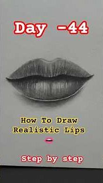 How To Draw Realistic Lips 👄. Day 44 #art #drawingtutorials #shorts