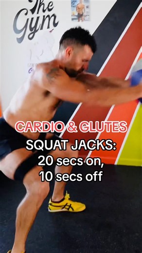 11K views · 110 reactions |  4 Minute Med Ball & Mini-Band Band Glutes & Cardio HIIT Tabata Workout at Home! Alternate between 20 seconds of work & 10 seconds of rest for each move:1️⃣ Squat Jacks2️⃣ Skater Jumps  Repeat for 4 straight minutes. #HomeWorkout #MiniBandWorkout #MedBallWorkout #GlutesWorkout #CardioWorkout #HIIT #Tabata #TabataWorkout #FitOver40 #GymTok #FitTok | BJ Gaddour | Facebook