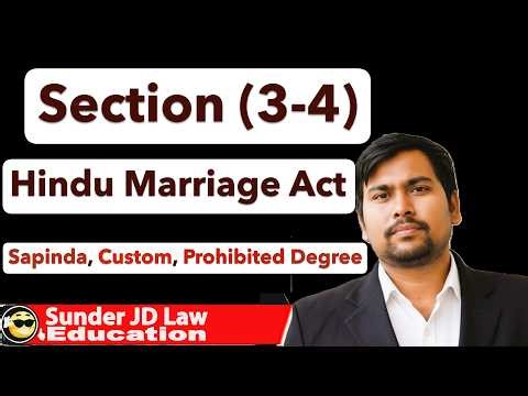 Hindu Marriage Act Sec 3 & 4: Sapinda & Custom Explained | Dictionary of Hindu Law ⚖️