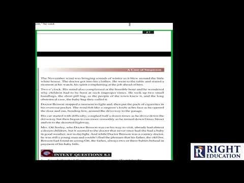 Plus Two English Chapter 8