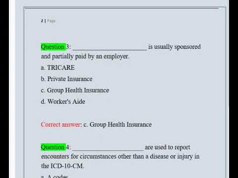 AMCA BILLING & CODING TEST Questions with 100% Correct Answers