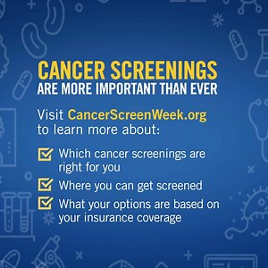 5.3K views · 142 reactions | Everyone can play a role in the fight against cancer. One way is through cancer screening. Learn more at CancerScreenWeek.org. #CancerScreenWeek | American Cancer Society | Facebook