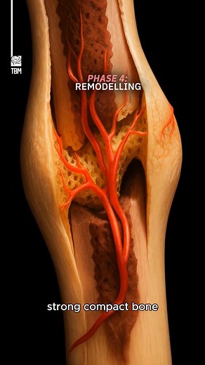 Bone Healing process.. 1.Hematoma phase: fracture → blood clot → inflammation. 2. Reparative phase: soft callus → hard callus → woven bone. 3. Remodelling phase: woven bone → lamellar bone → full strength. #bonehealth #doctor #OrthopedicCare #orthopedicsurgery | Dr Adnan M Tamim Knowledge Lab