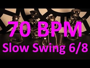 70 BPM - Slow Swing - 6/8 Drum Track - Metronome - Drum Beat