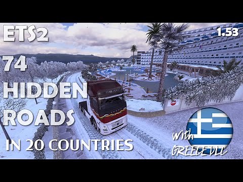 All Hidden Secret Roads in ETS2 (20 countries, 74 Roads) including Greece DLC ETS2 1.53 - Guide