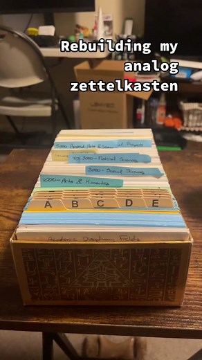 Rebuilding an Analog Zettelkasten System for Note-Taking