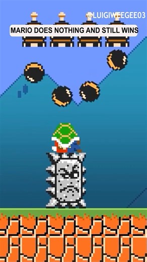 Mario Does NOTHING and Still Wins While Sleeping... #shorts #mario #supermario