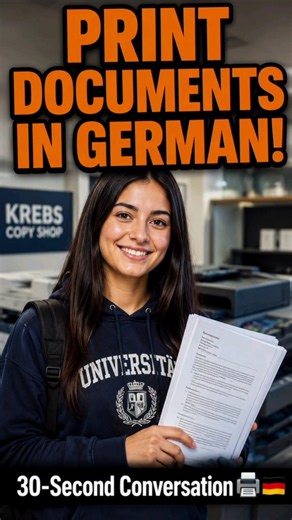 Printing Documents in German 🖨️🇩🇪 | 30-Second Conversation (A1)
