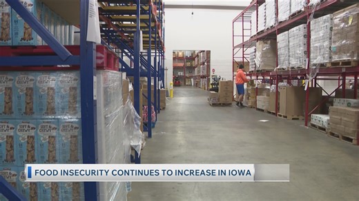 Food insecurity continues to increase in Iowa