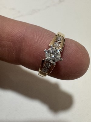 14K Yellow Gold natural,Diamond Engagement Ring | eBay