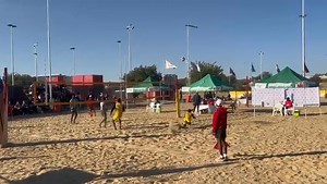 CHAMPIONS… Zimbabwe defeated Namibia 2-1 in the men’s beach volleyball final at the ongoing AUSC Region 5 Games in the capital. By: Terence Mukasa | OneAfrica